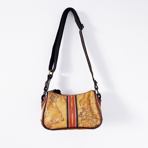 Alviero Martini • 1 Classe map purse Geo Classic shoulder bag crossbody leather - Picture 4 of 13